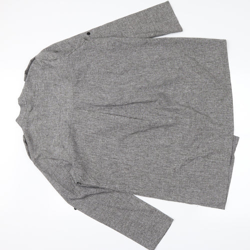 Preworn Womens Grey Geometric  Cardigan Jumper Size L