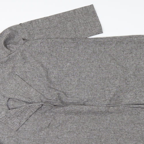 Preworn Womens Grey Geometric  Cardigan Jumper Size L