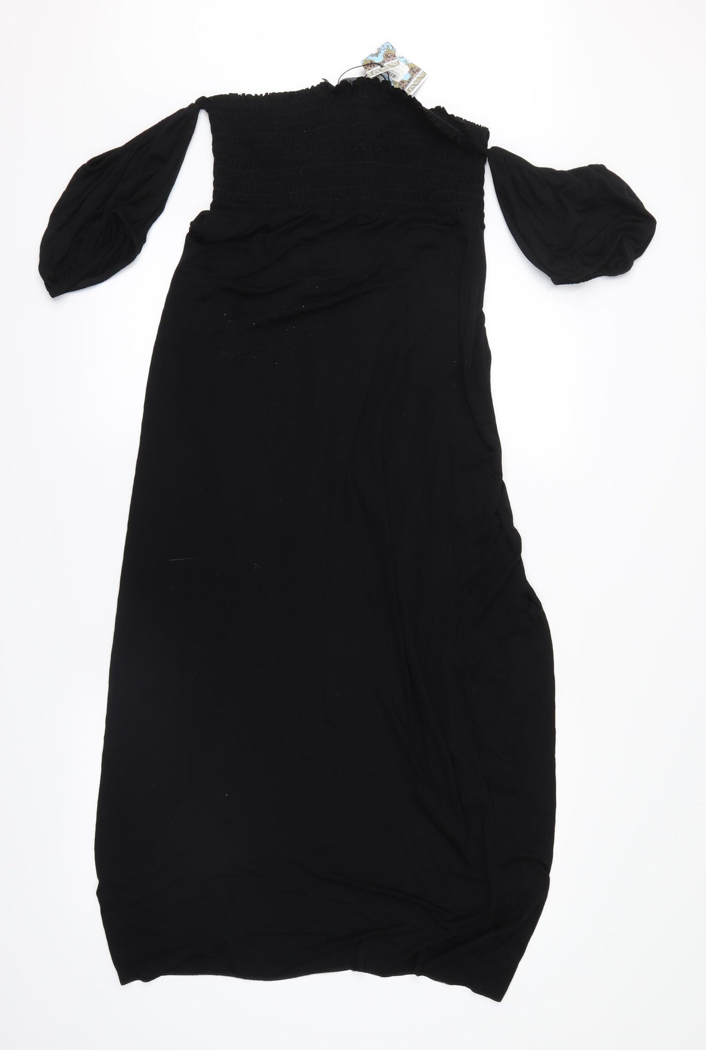 Boohoo Womens Black   Shirt Dress  Size 16  - Slit at front