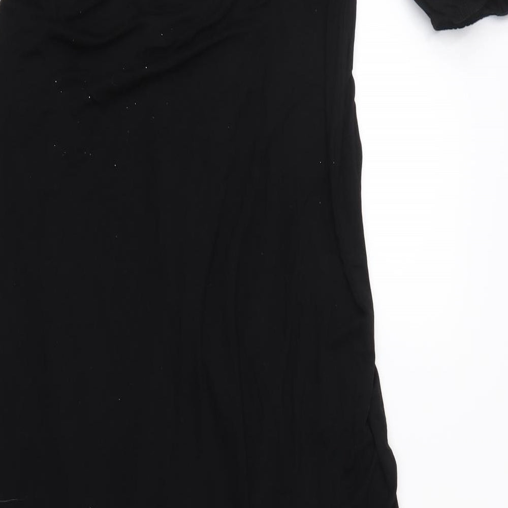 Boohoo Womens Black   Shirt Dress  Size 16  - Slit at front