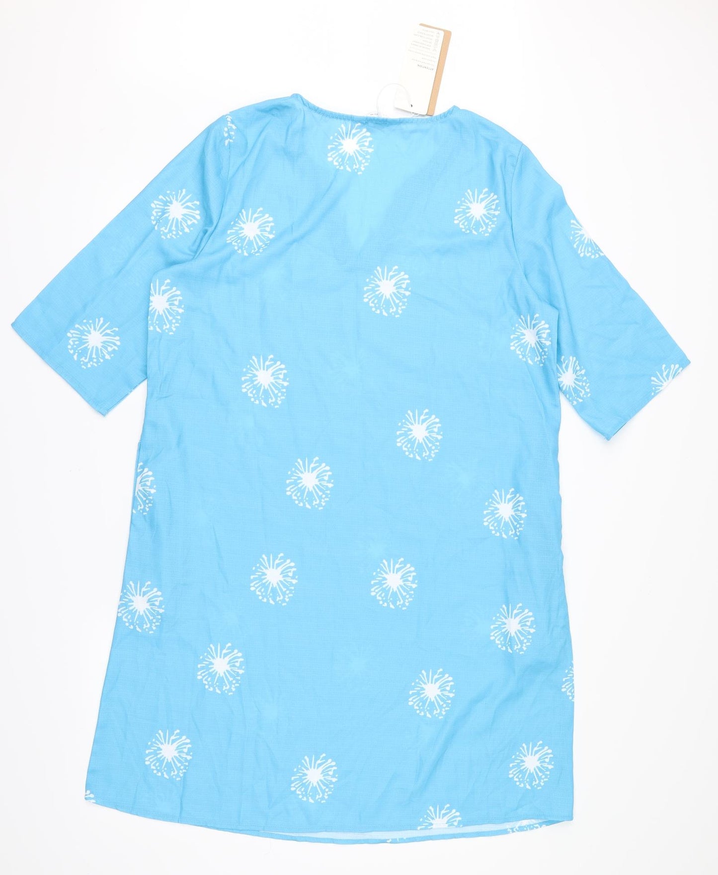Tendency Womens Blue Geometric  Shirt Dress  Size L