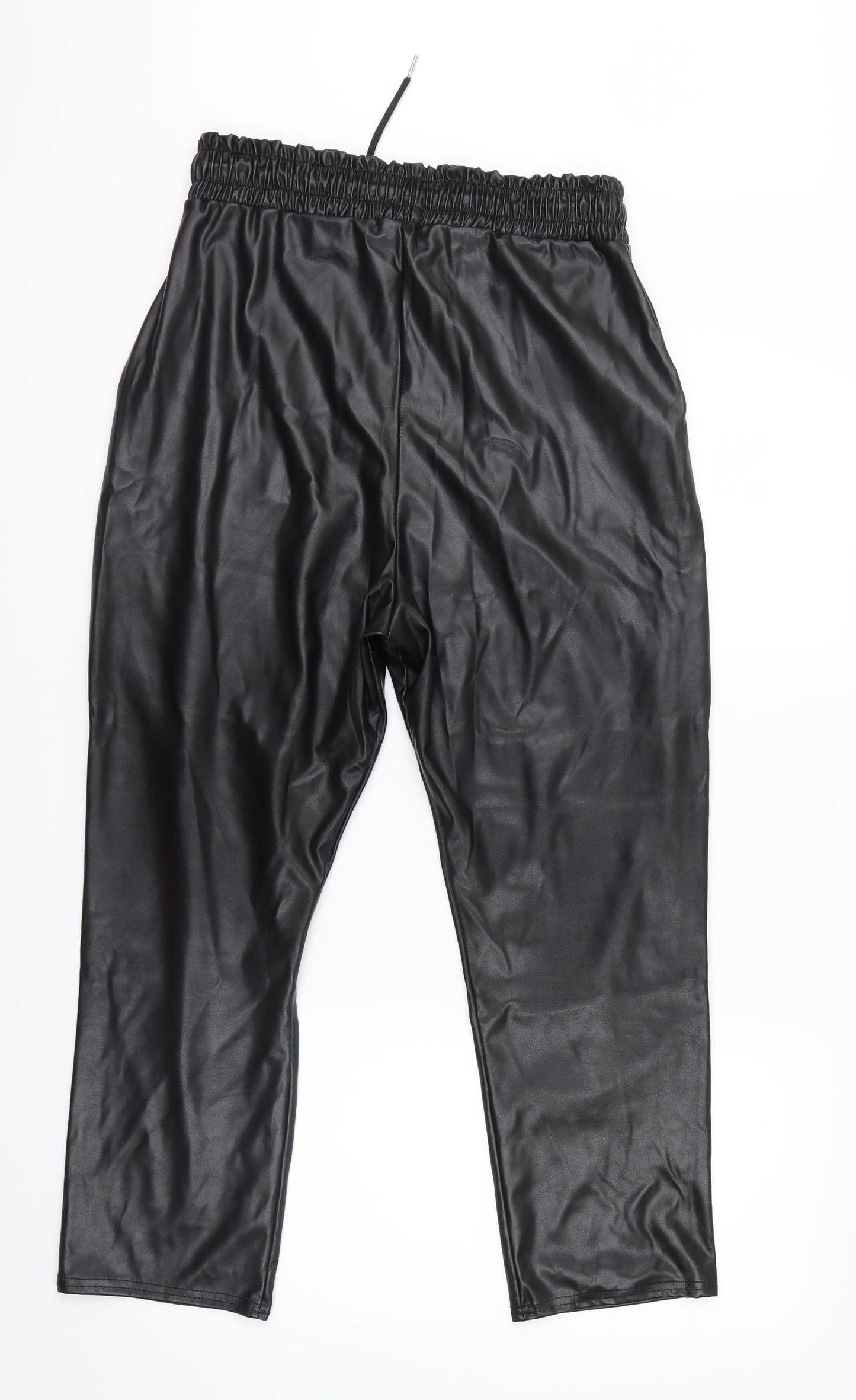 PRETTYLITTLETHING Womens Black   Trousers  Size 12 L24 in