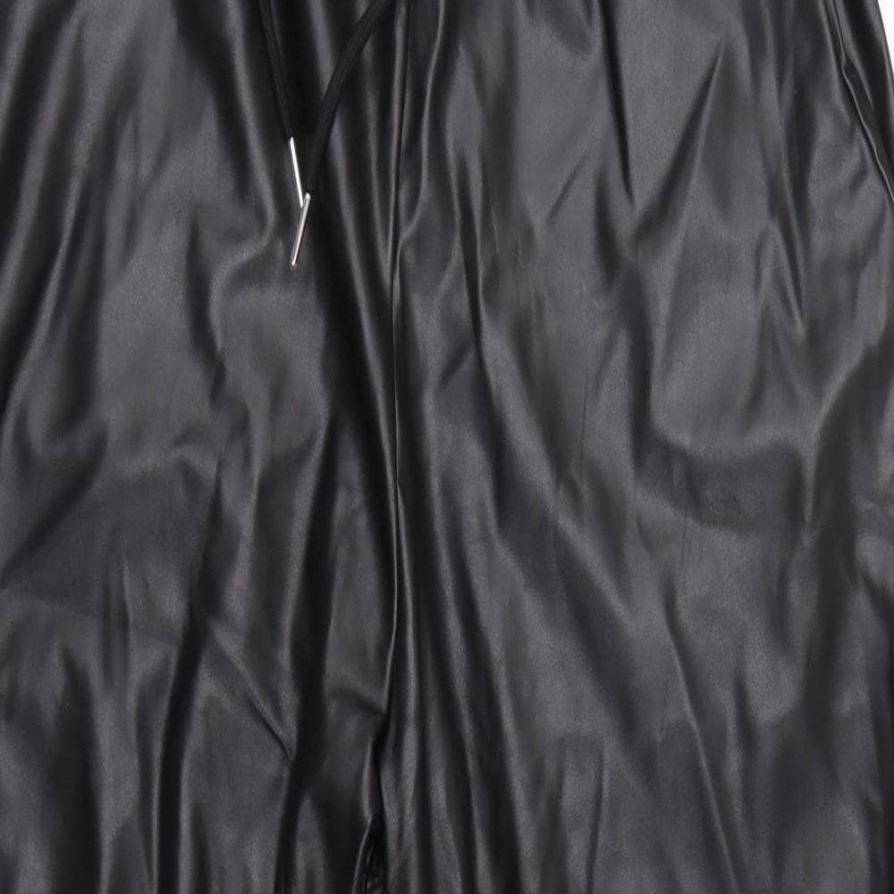PRETTYLITTLETHING Womens Black   Trousers  Size 12 L24 in