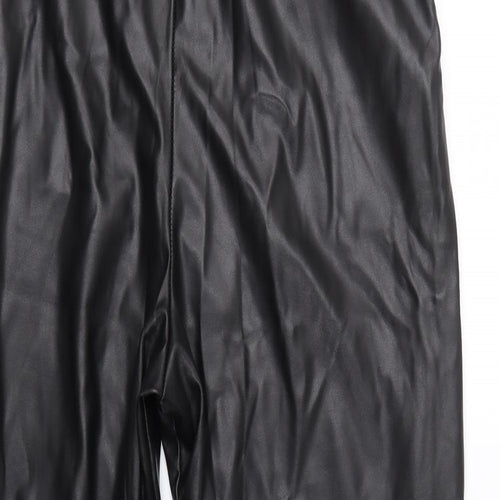PRETTYLITTLETHING Womens Black   Trousers  Size 12 L24 in