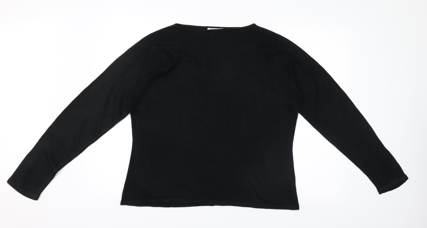 Berkertex Womens Black  Knit Pullover Jumper Size 20