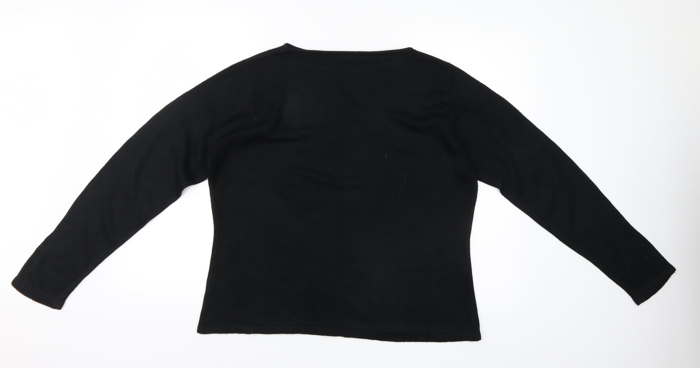 Berkertex Womens Black  Knit Pullover Jumper Size 20