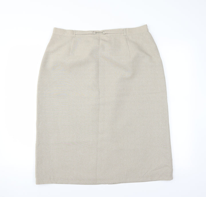 Le Bon Marché Womens Beige Straight & Pencil Skirt Size 20