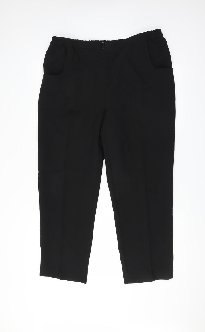 Anthology Womens Black Trousers Size 18 L27 in