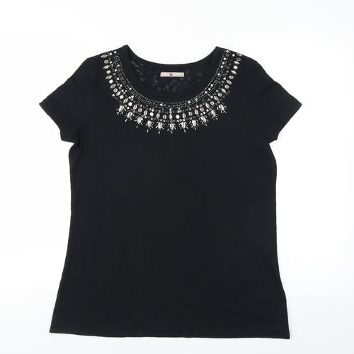 Sainsburys Womens Black   Basic T-Shirt Size 12
