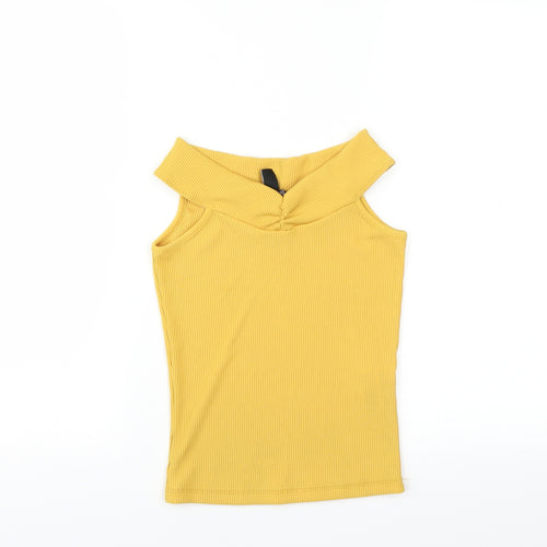 New Look Womens Yellow   Basic Blouse Size 6