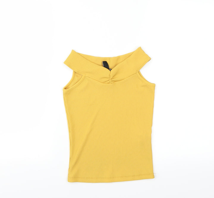 New Look Womens Yellow Basic Blouse Size 6