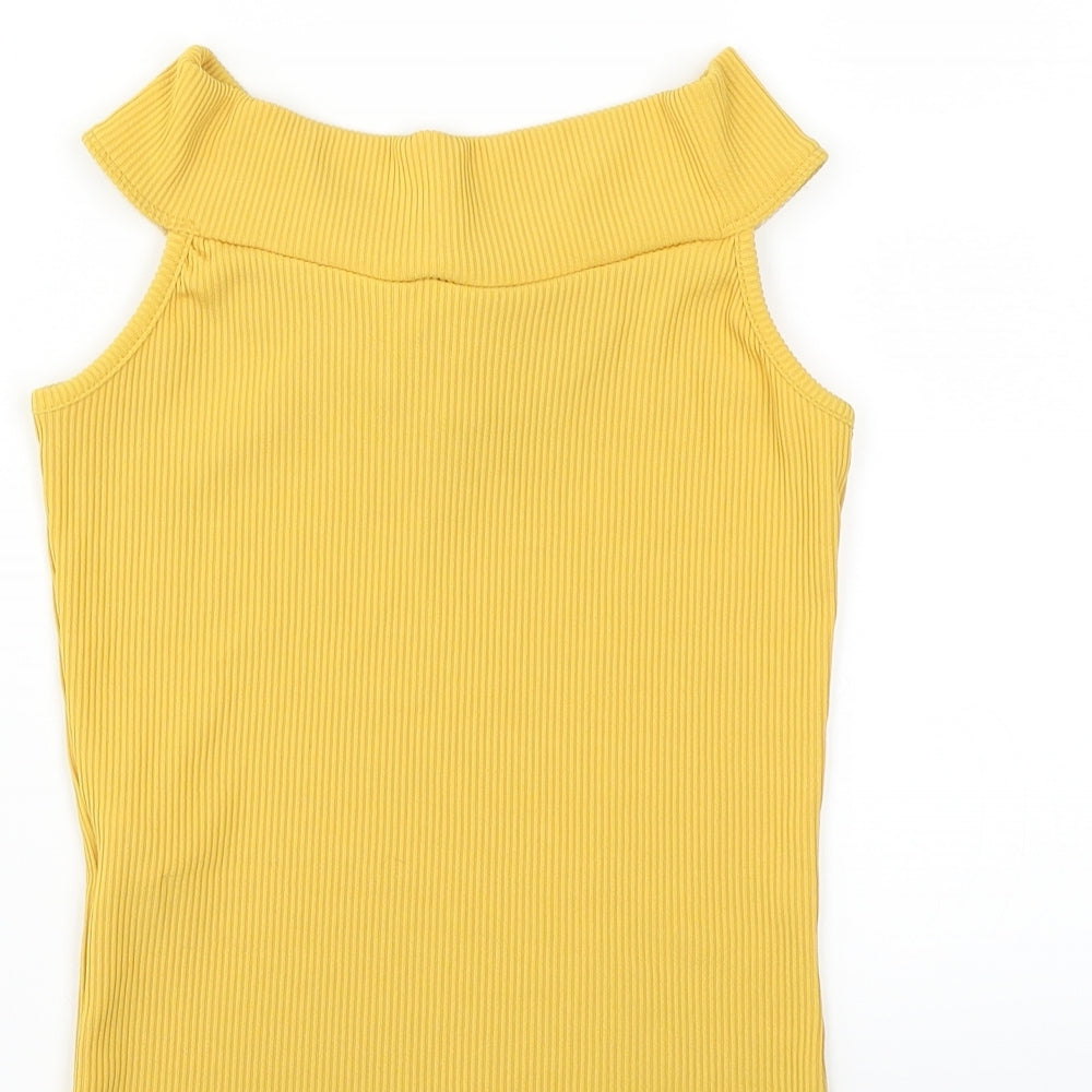 New Look Womens Yellow   Basic Blouse Size 6
