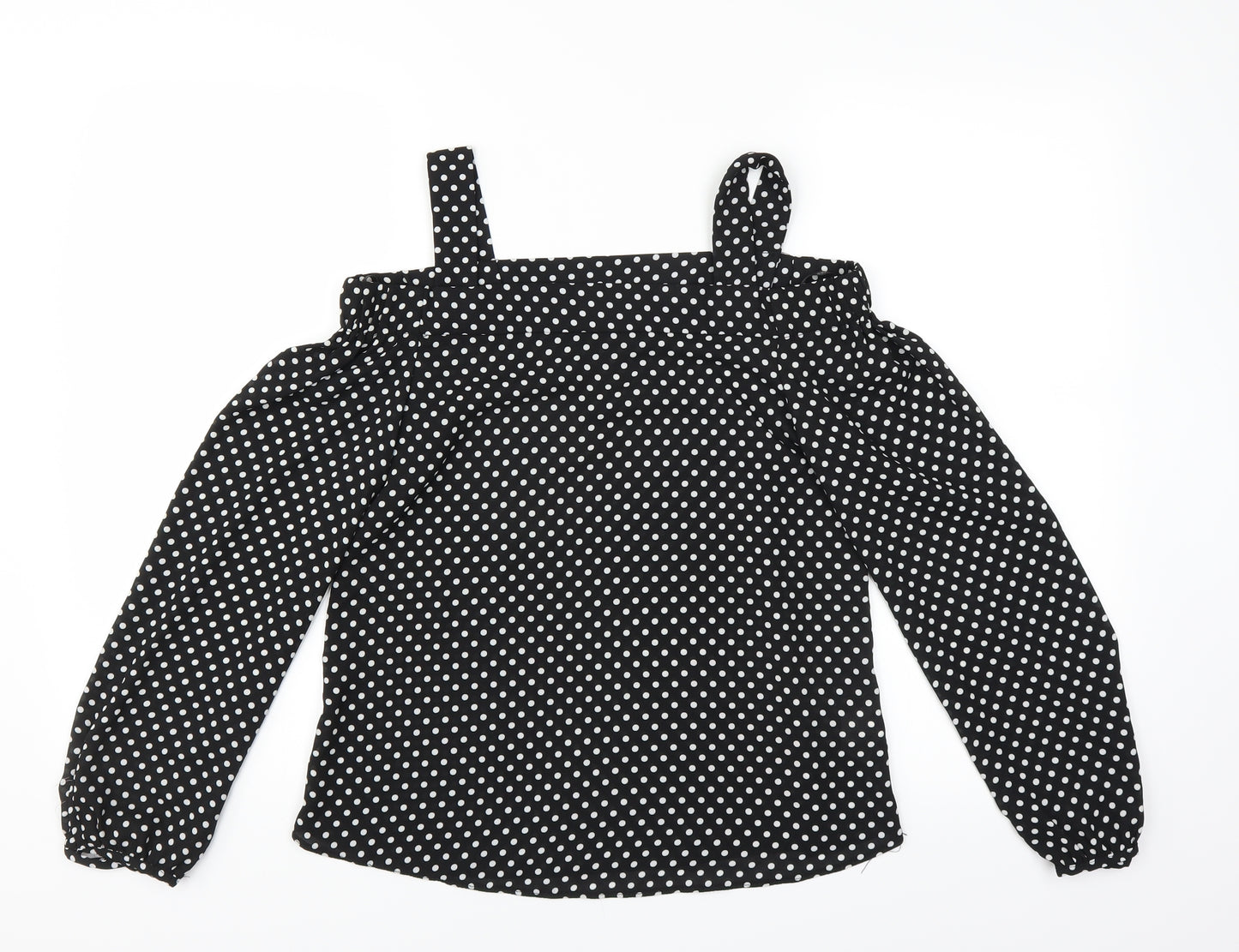 Primark Womens Black Polka Dot  Basic Blouse Size 4