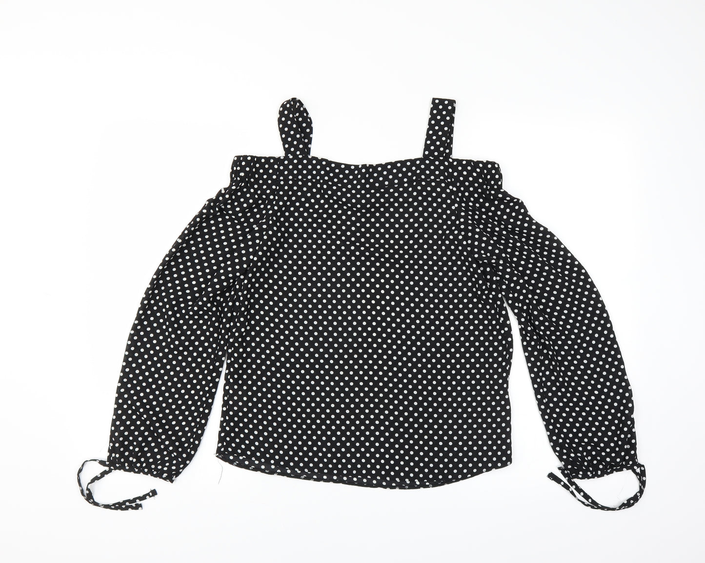 Primark Womens Black Polka Dot  Basic Blouse Size 4