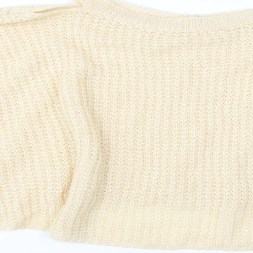 SheIn Womens Beige   Pullover Jumper Size M  - CROPPED