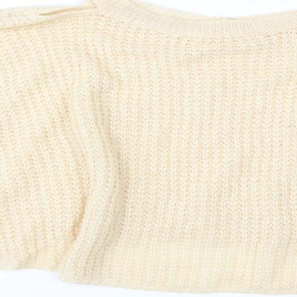 SheIn Womens Beige   Pullover Jumper Size M  - CROPPED