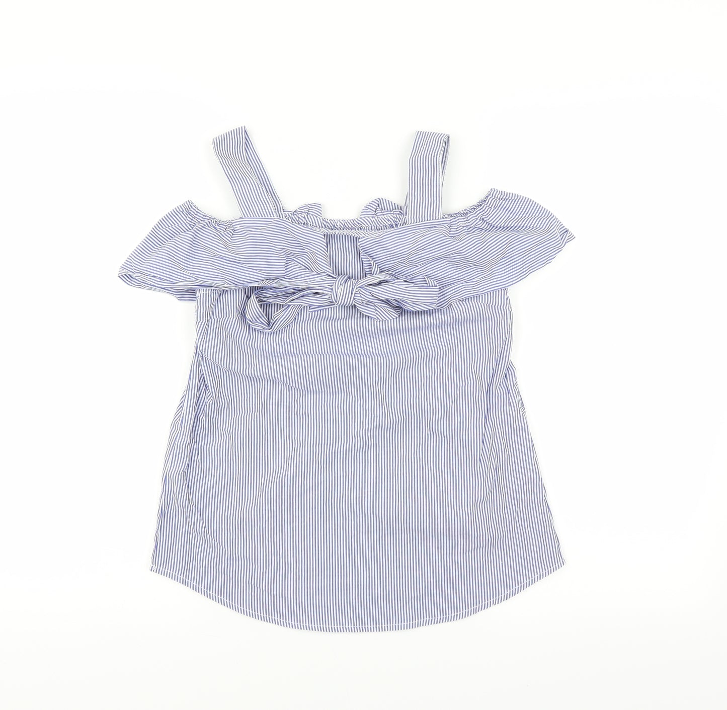 Primark Womens Blue Striped  Basic Blouse Size 4