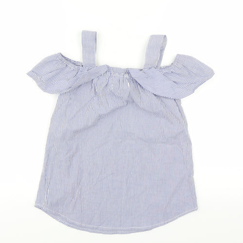 Primark Womens Blue Striped  Basic Blouse Size 4