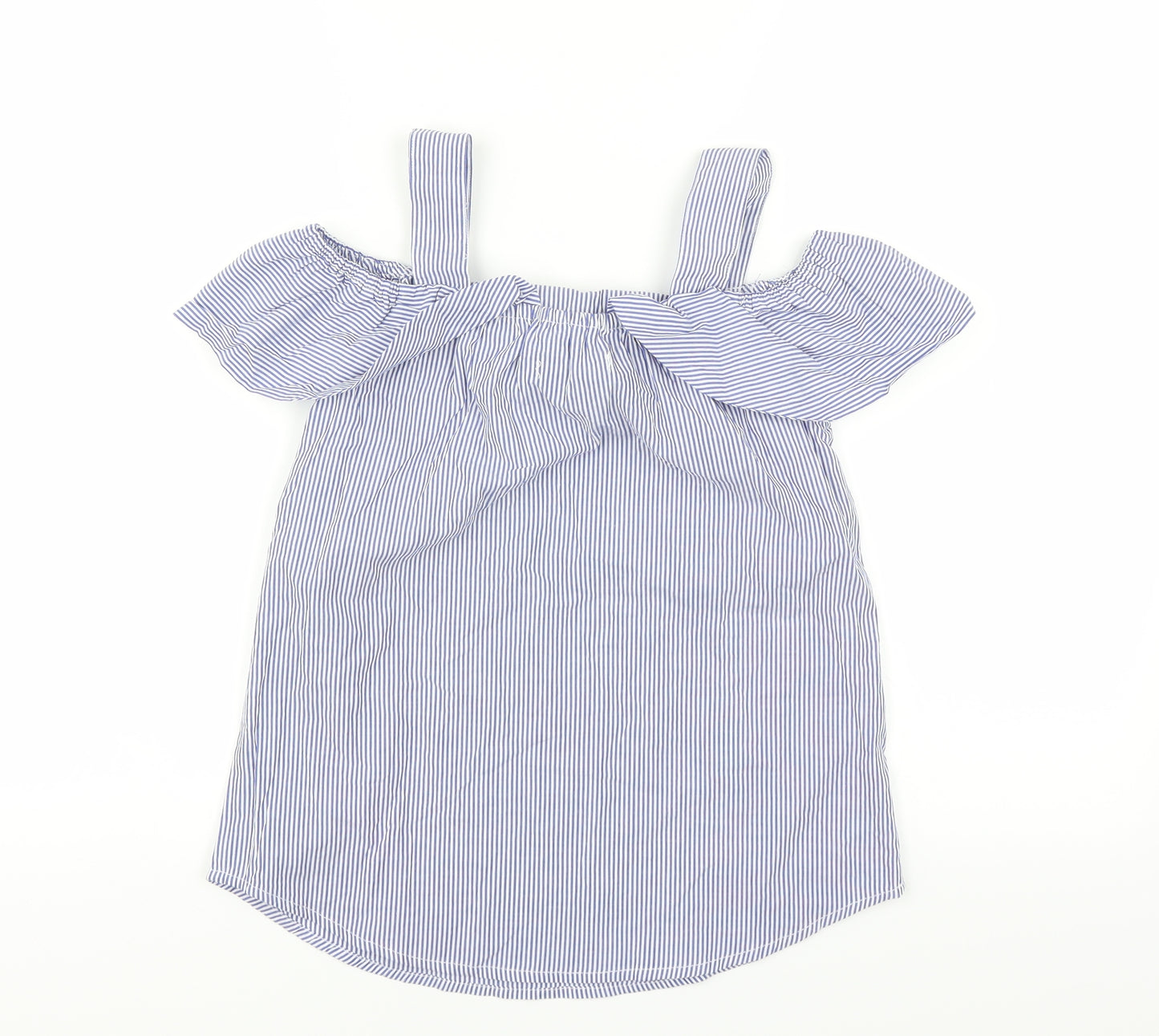 Primark Womens Blue Striped  Basic Blouse Size 4