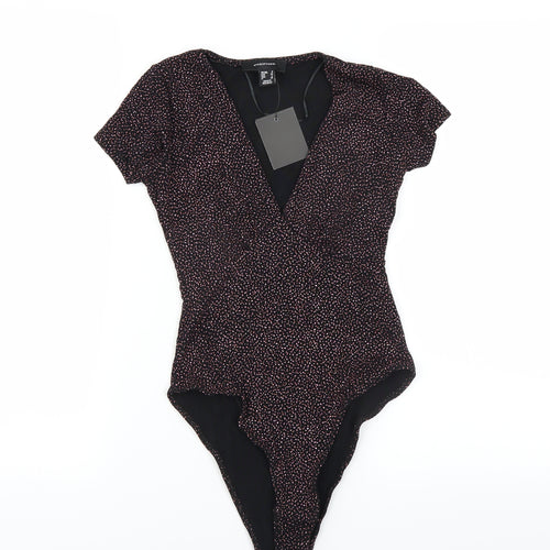 Primark Womens Black   Bodysuit One-Piece Size 6  - glittery