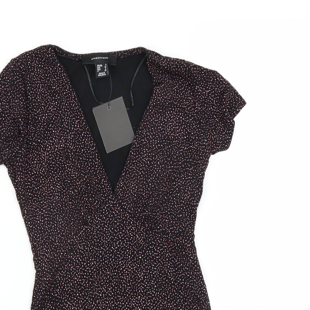 Primark Womens Black   Bodysuit One-Piece Size 6  - glittery