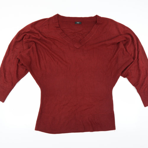 F&F Womens Red   Pullover Jumper Size 12