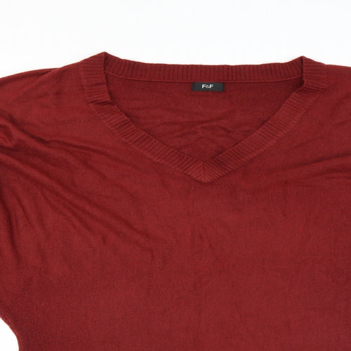 F&F Womens Red   Pullover Jumper Size 12