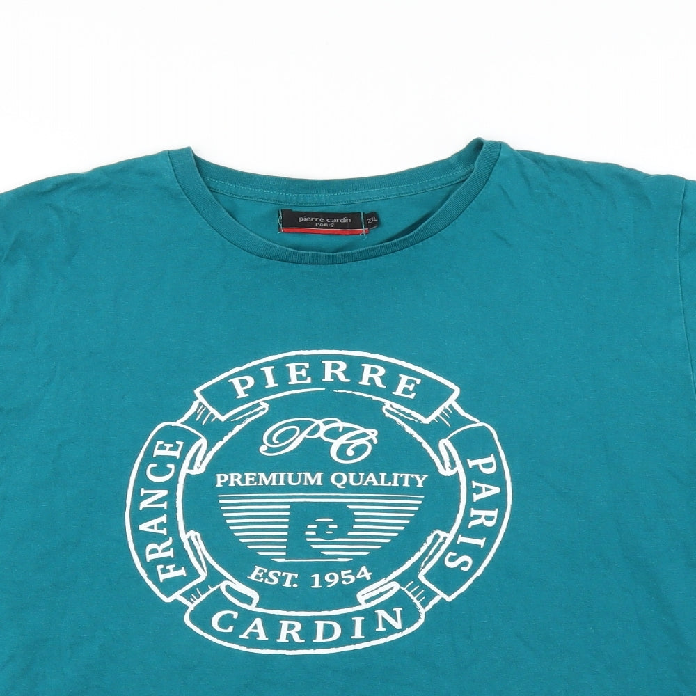 Pierre Cardin Mens Green    T-Shirt Size 2XL
