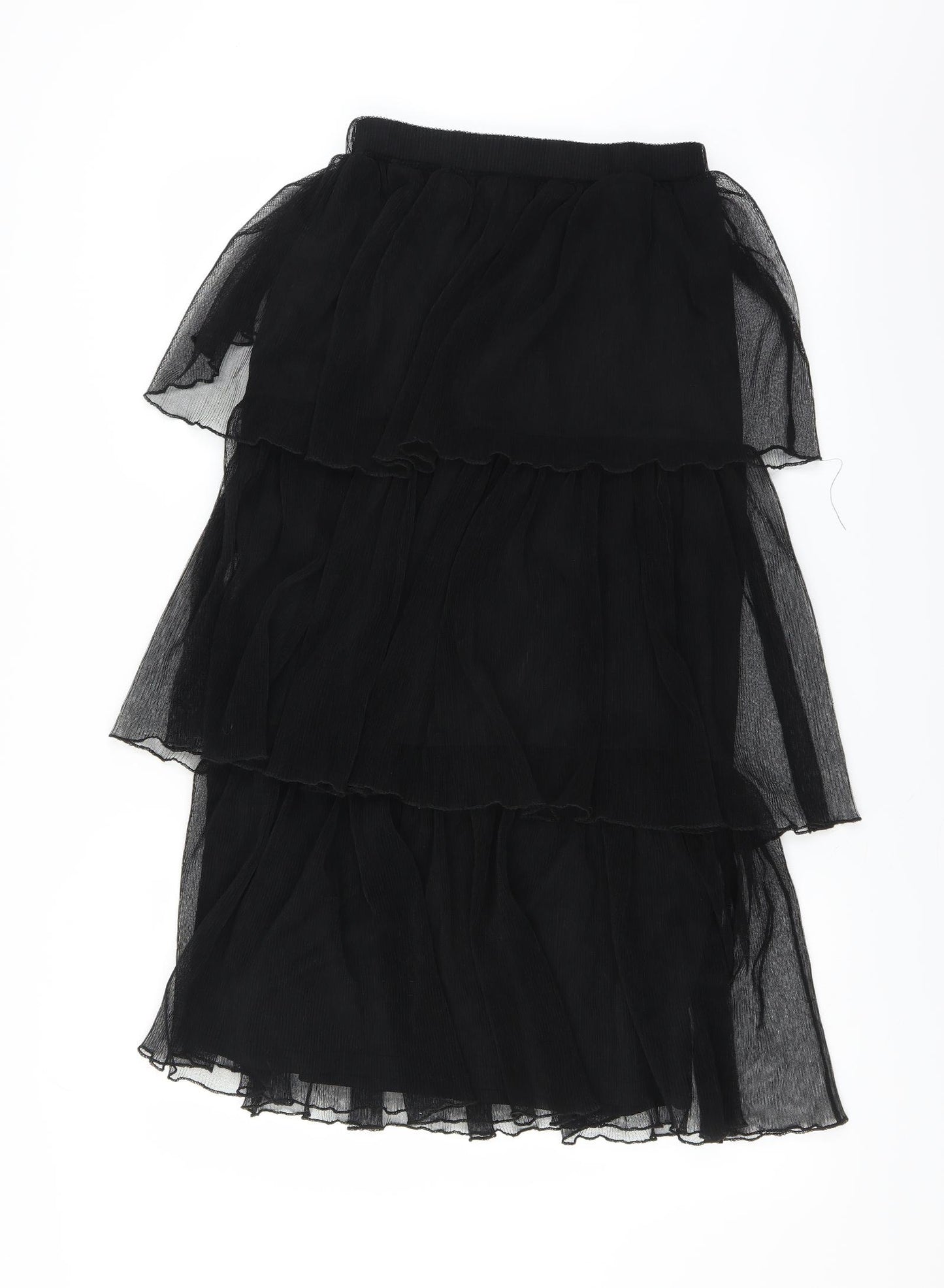 Primark Womens Black   Maxi Skirt Size 6  - tiered skirt