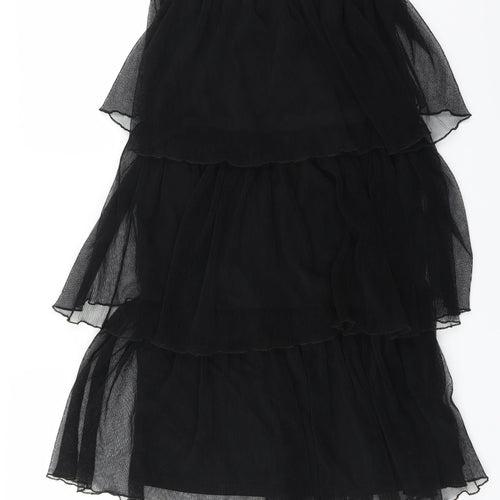 Primark Womens Black   Maxi Skirt Size 6  - tiered skirt