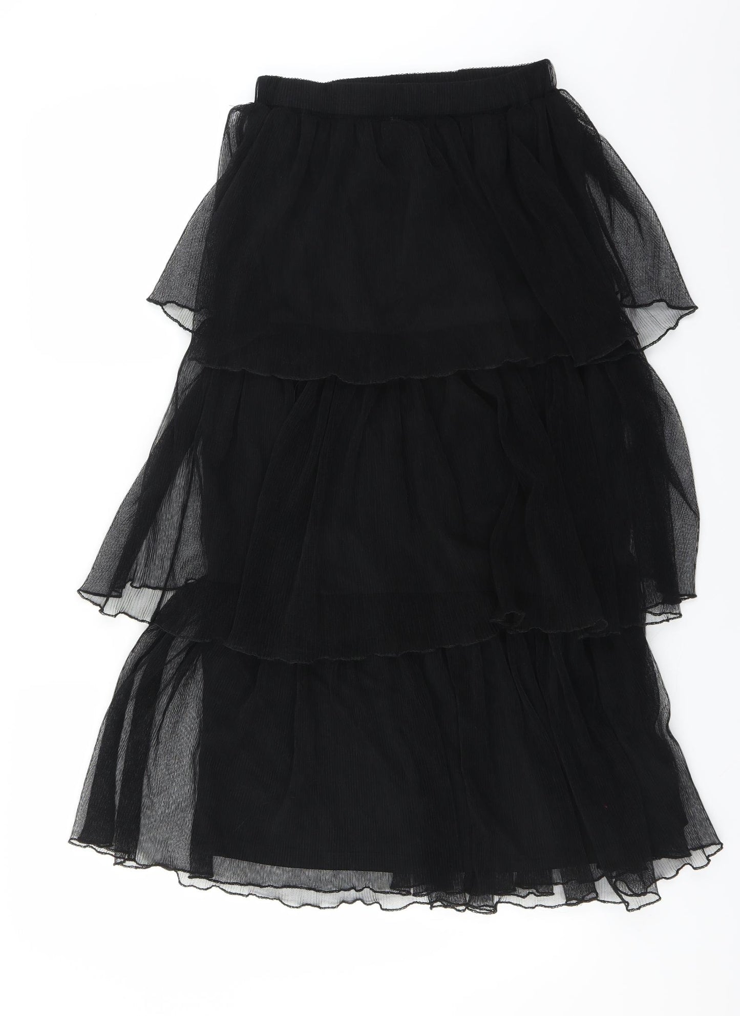 Primark Womens Black   Maxi Skirt Size 6  - tiered skirt