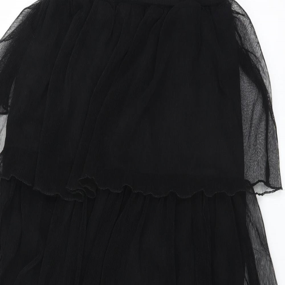 Primark Womens Black   Maxi Skirt Size 6  - tiered skirt