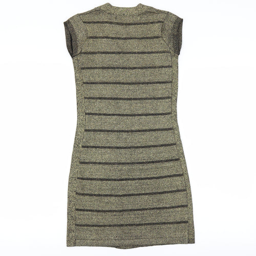 Primark Womens Gold   Bodycon  Size 6  - glittery