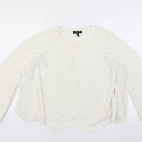 New Look Womens White   Pullover Jumper Size L