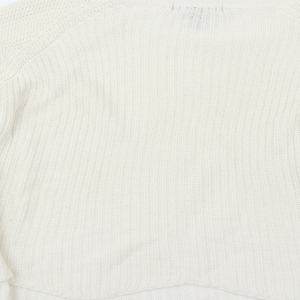New Look Womens White   Pullover Jumper Size L