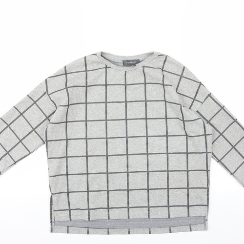 Primark Womens Grey Check  Pullover Sweatshirt Size 4
