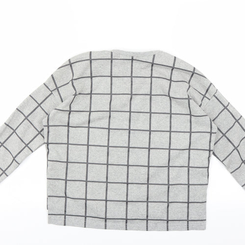 Primark Womens Grey Check  Pullover Sweatshirt Size 4