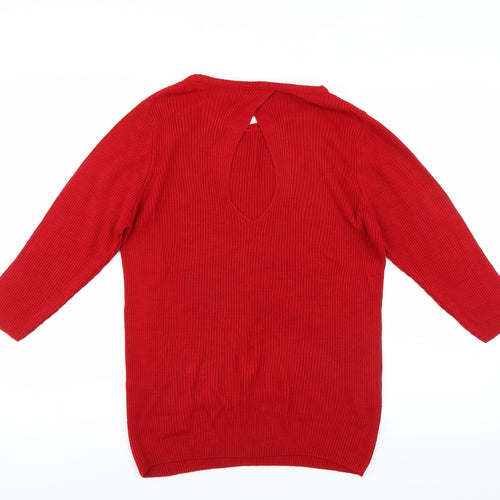 George Womens Red   Pullover Jumper Size 14