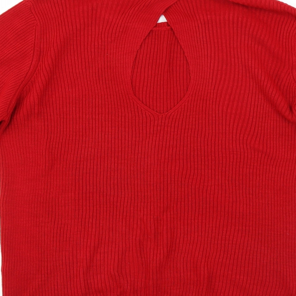George Womens Red   Pullover Jumper Size 14