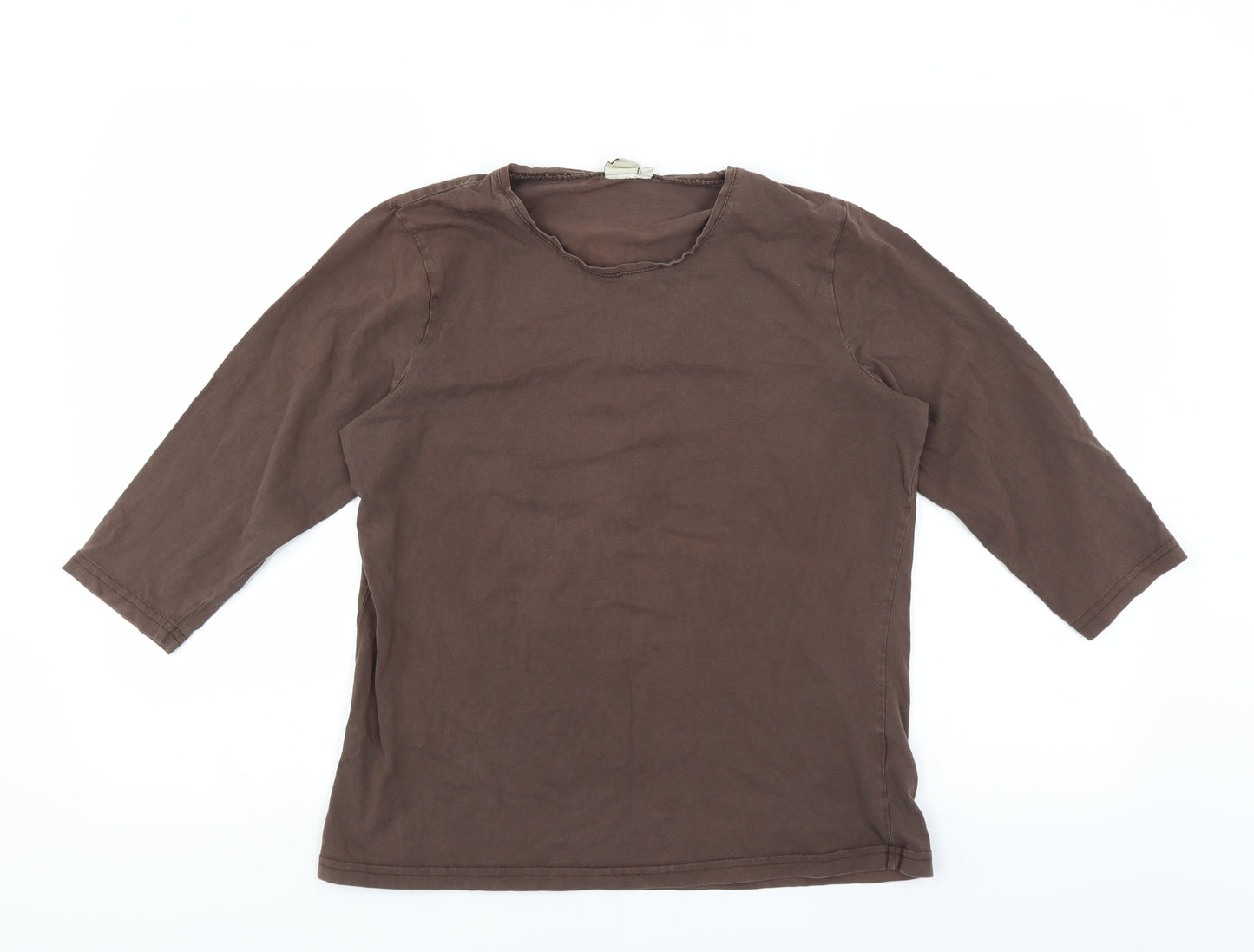 Cotton Traders Womens Brown   Basic T-Shirt Size 14