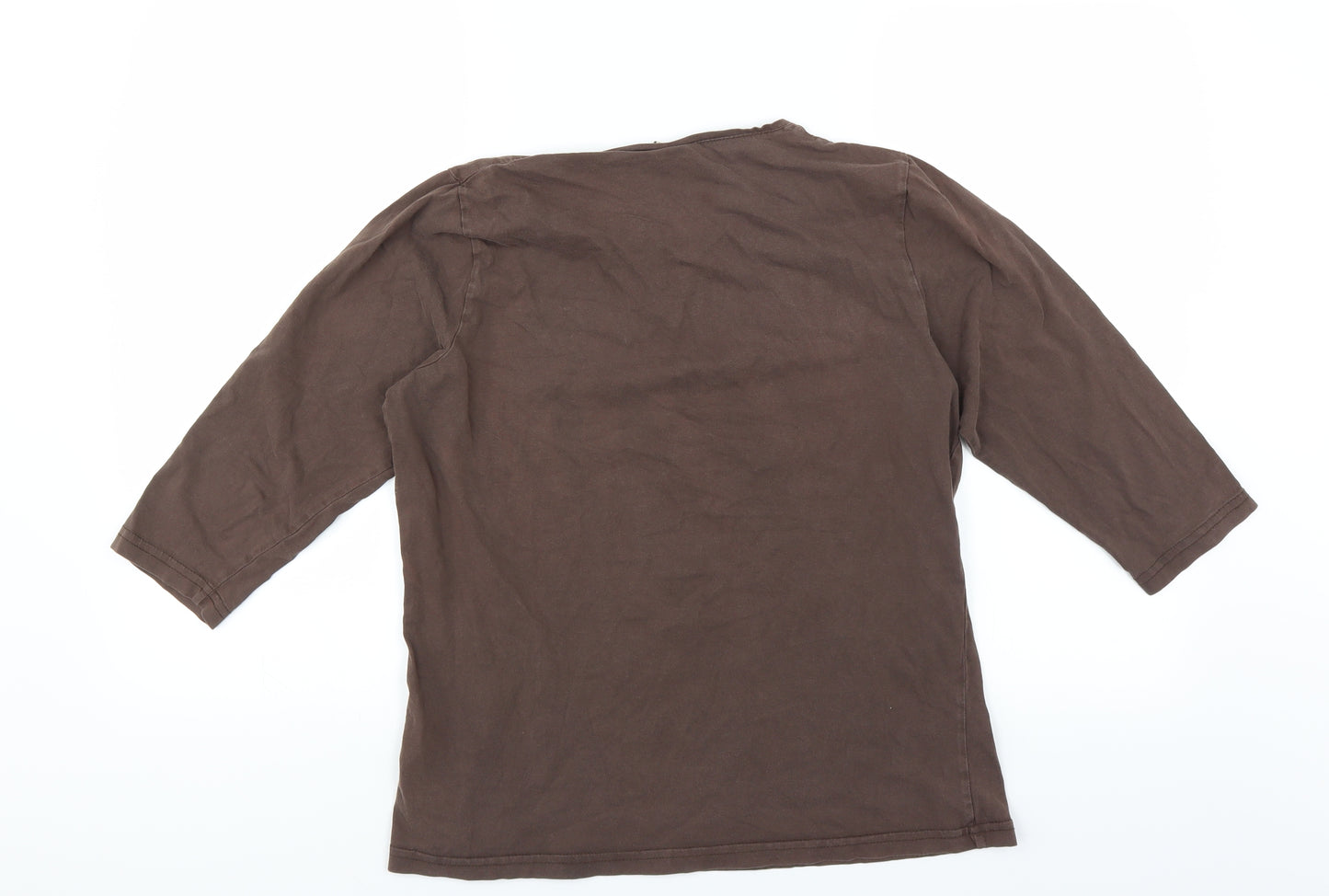 Cotton Traders Womens Brown   Basic T-Shirt Size 14
