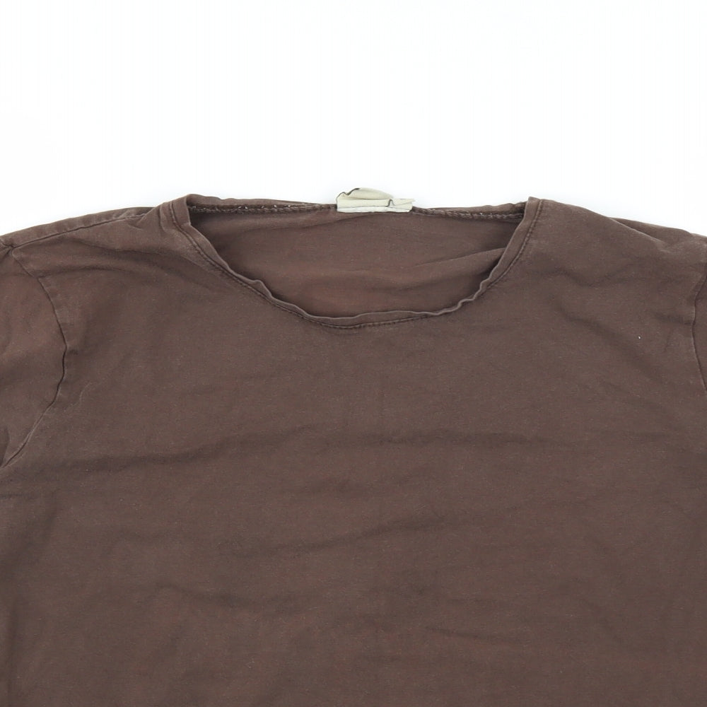 Cotton Traders Womens Brown   Basic T-Shirt Size 14
