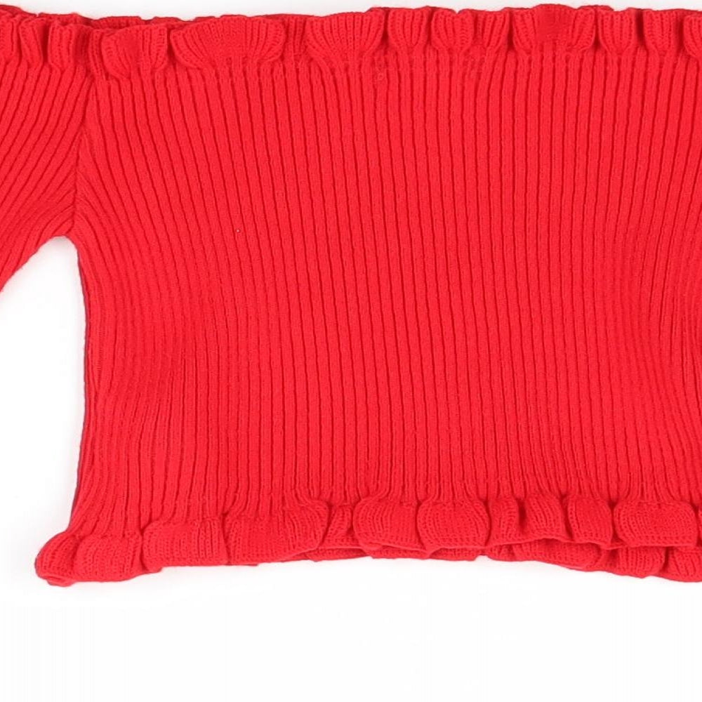 New Look Girls Red   Pullover Jumper Size 14 Years  - crop top