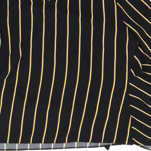 F&F Womens Black Striped  Basic Blouse Size 10