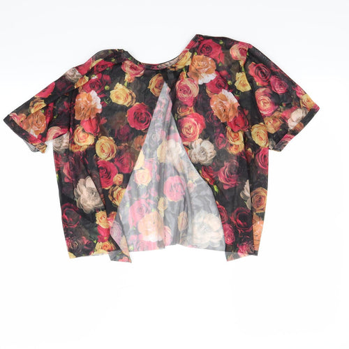ASOS Womens Black Floral  Basic Blouse Size 10