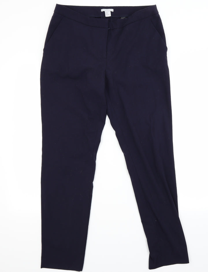 H&M Womens Blue   Trousers  Size 12 L27 in