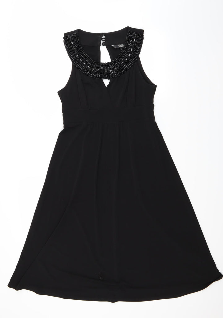 Julien Macdonald Womens Black A-Line Size 10