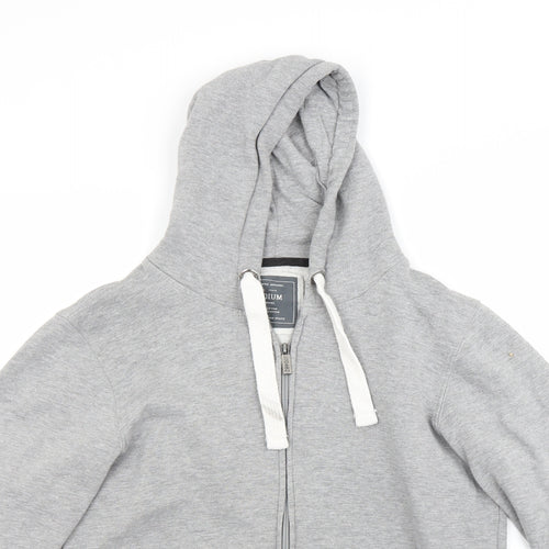 Ceader wood state Mens Grey   Full Zip Hoodie Size M