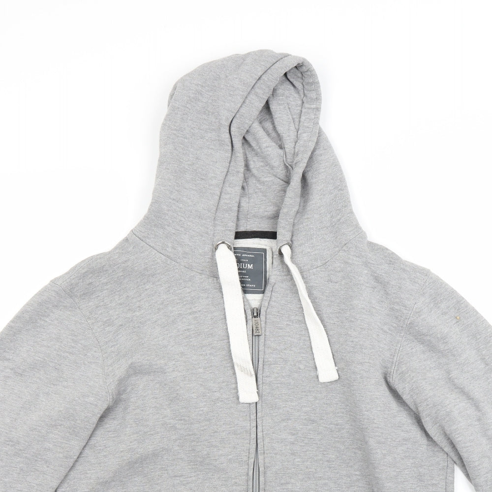 Ceader wood state Mens Grey   Full Zip Hoodie Size M
