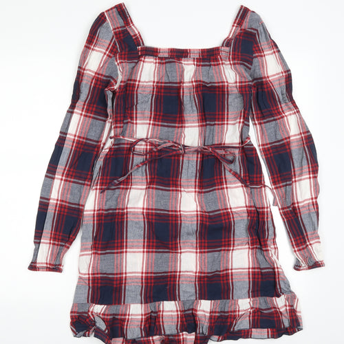 George Womens Red Check  Mini  Size 10